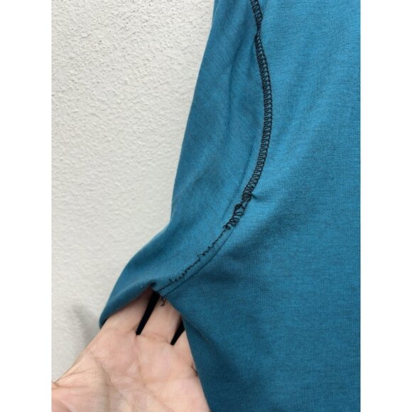 Fox Racing Active Long Sleeve Tech Shirt Womens XL Blue Logo Stretch READ - Picture 3 of 3